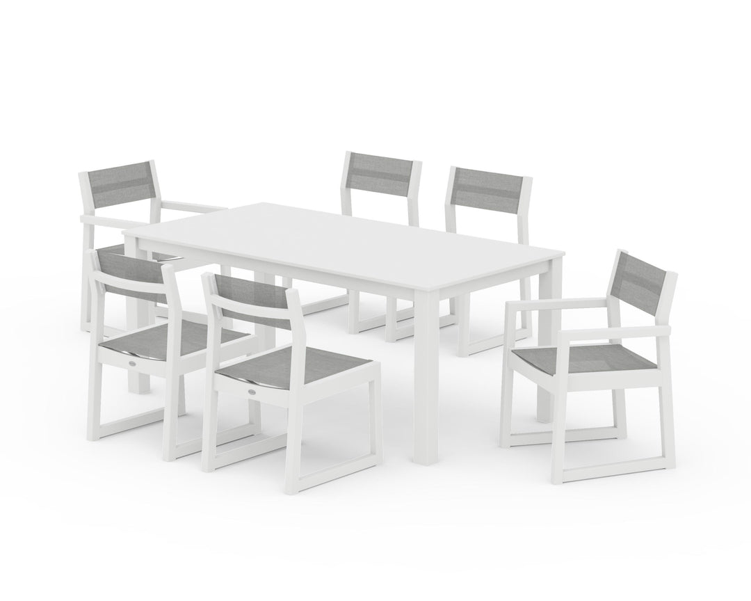 POLYWOOD® EDGE Sling 7-Piece Parsons Dining Set