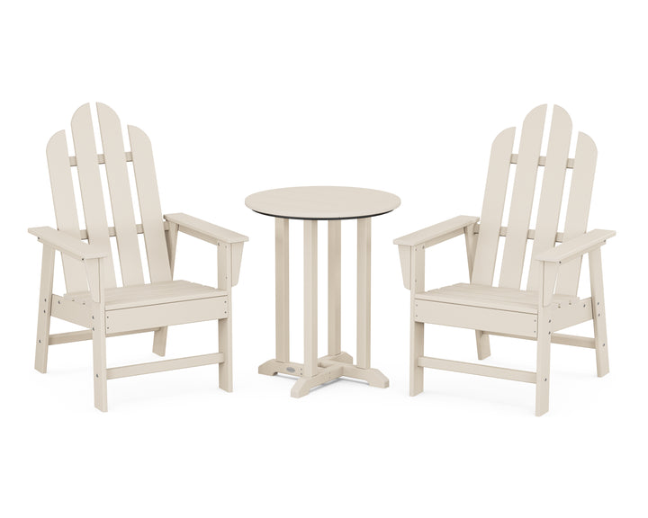 POLYWOOD® Long Island 3-Piece Round Bistro Dining Set
