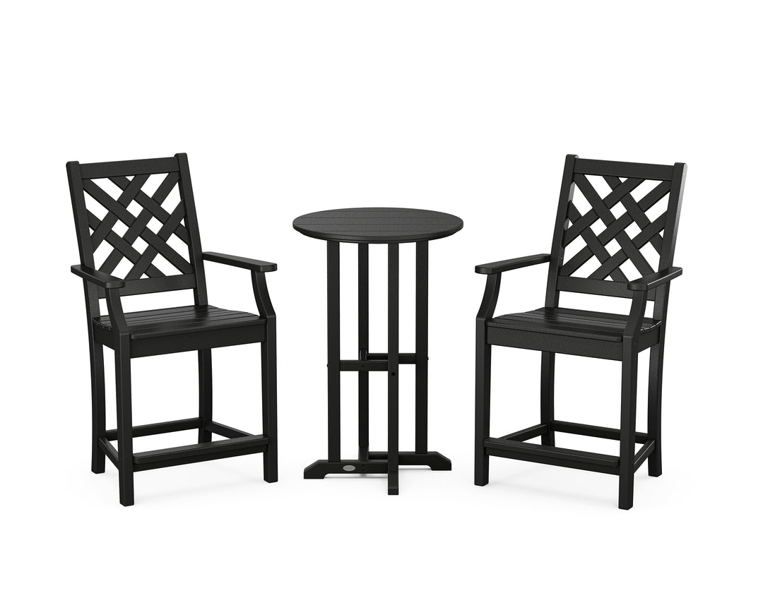 Country Living Wovendale 3-Piece Farmhouse Bistro Counter Set