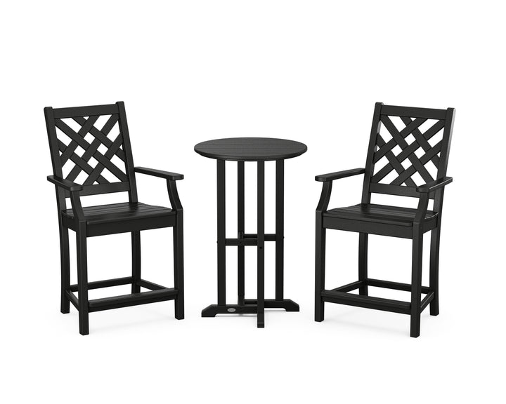 Country Living Wovendale 3-Piece Farmhouse Bistro Counter Set