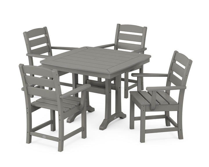 POLYWOOD® Lakeside 5-Piece Dining Set with Trestle Legs