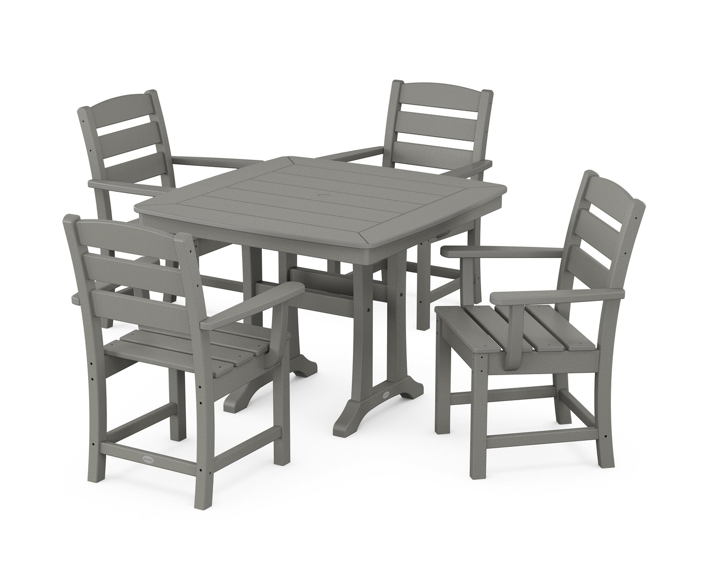 Lakeside 5-Piece Dining Set with Trestle Legs