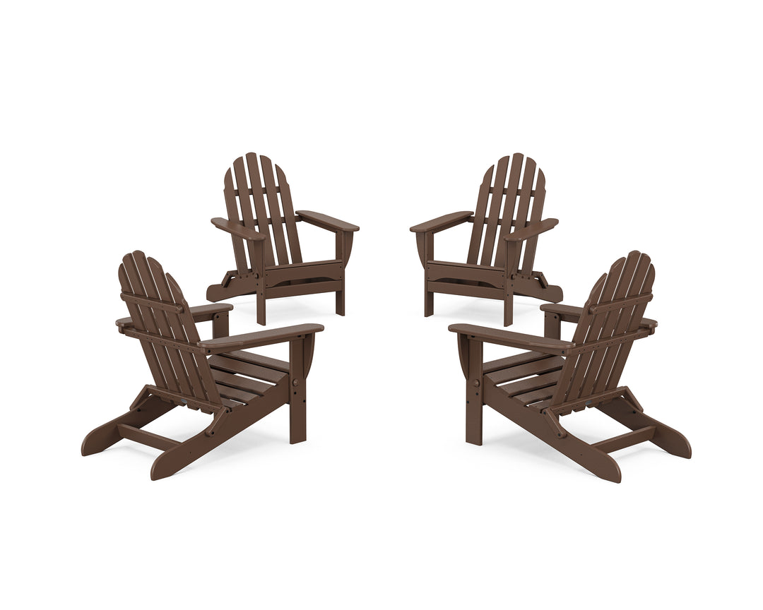 POLYWOOD® 4-Piece Classic Folding Adirondack Conversation Set