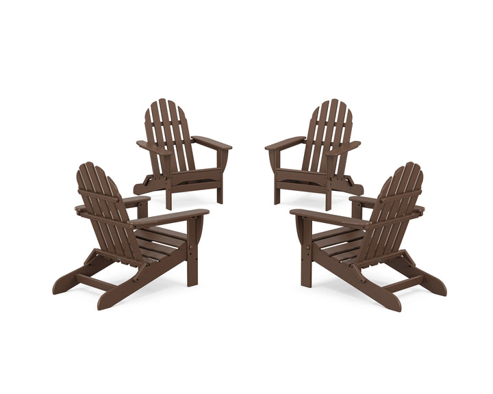 POLYWOOD® 4-Piece Classic Folding Adirondack Conversation Set