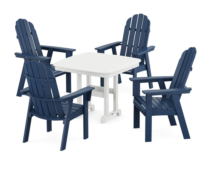 POLYWOOD® Vineyard Curveback Adirondack 5-Piece Dining Set