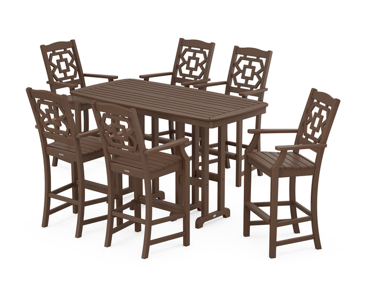 Martha Stewart by POLYWOOD® Chinoiserie Arm Chair 7-Piece Bar Set