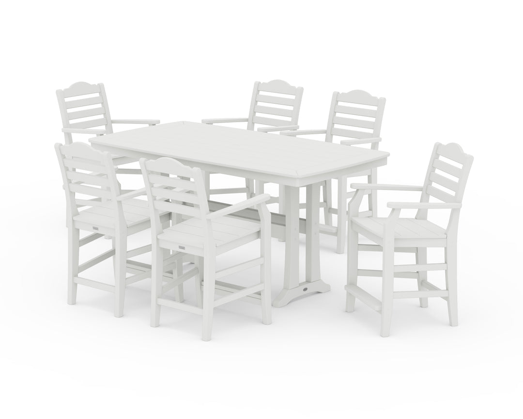Draper James™ by  POLYWOOD® Savannah Arm Chair 7-Piece Counter Set with Trestle Legs