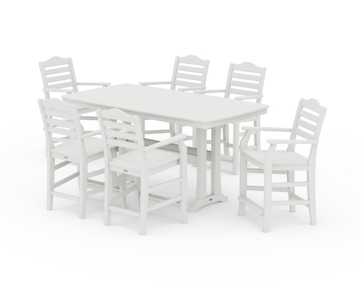 Draper James™ by  POLYWOOD® Savannah Arm Chair 7-Piece Counter Set with Trestle Legs