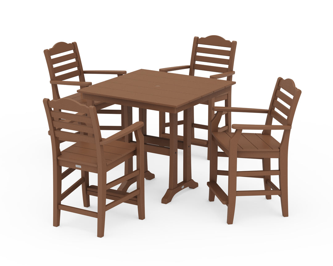 Draper James™ by  POLYWOOD® Savannah 5-Piece Farmhouse Counter Set with Trestle Legs