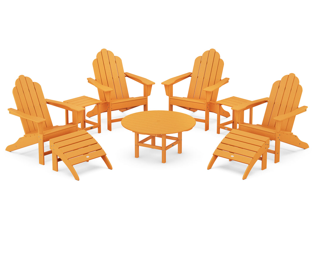 POLYWOOD® Long Island Adirondack 9-Piece Conversation Group