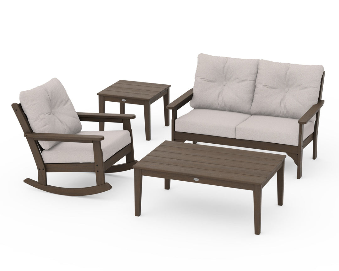 POLYWOOD® Vineyard 4-Piece Deep Seating Rocker Set