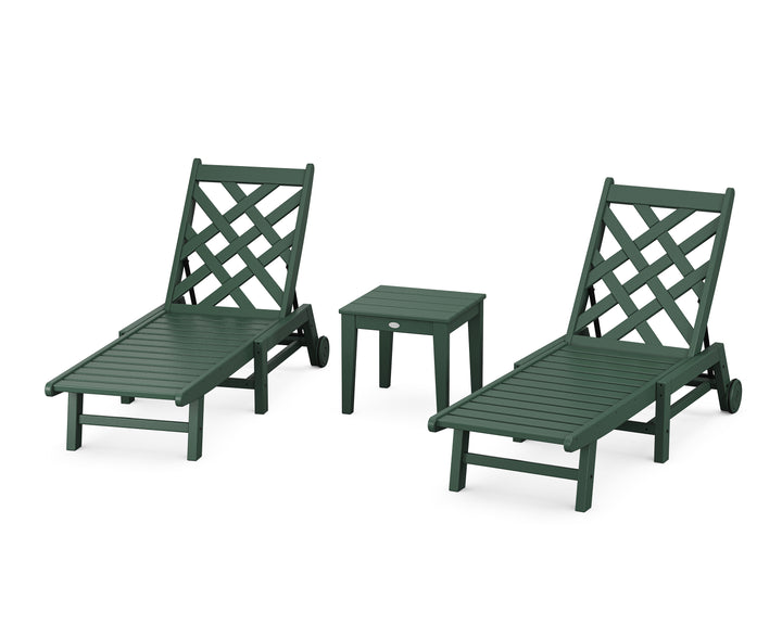 Country Living Wovendale 3-Piece Chaise Set with Wheels