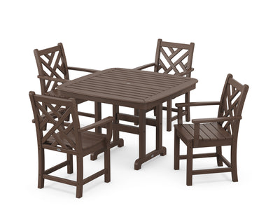 Chippendale 5-Piece Dining Set with Trestle Legs