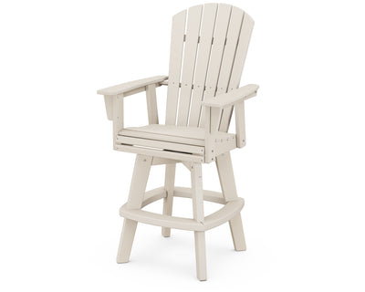 Nautical Curveback Adirondack Swivel Bar Chair