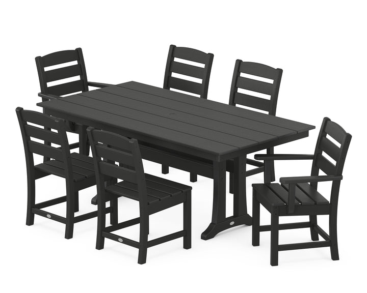 POLYWOOD® Lakeside 7-Piece Farmhouse Dining Set with Trestle Legs