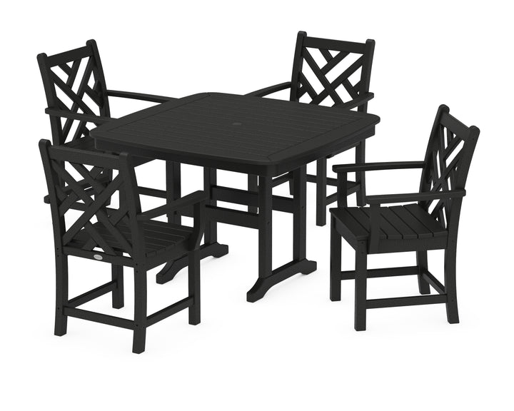 POLYWOOD® Chippendale 5-Piece Dining Set with Trestle Legs