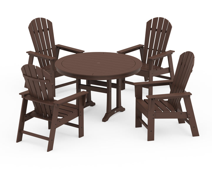 POLYWOOD® South Beach 5-Piece Round Dining Set with Trestle Legs