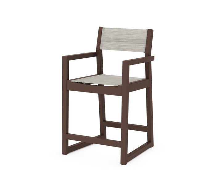 POLYWOOD® EDGE Sling Counter Arm Chair