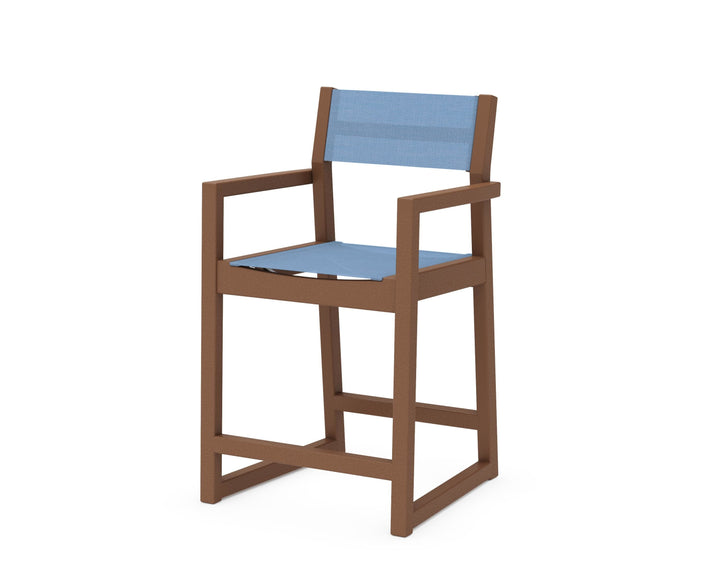POLYWOOD® EDGE Sling Counter Arm Chair