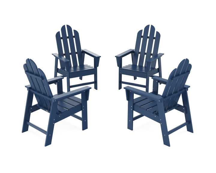 POLYWOOD® Long Island 4-Piece Upright Adirondack Conversation Set
