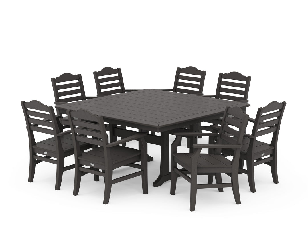 POLYWOOD® Savannah 9-Piece Square Dining Set with Trestle Legs