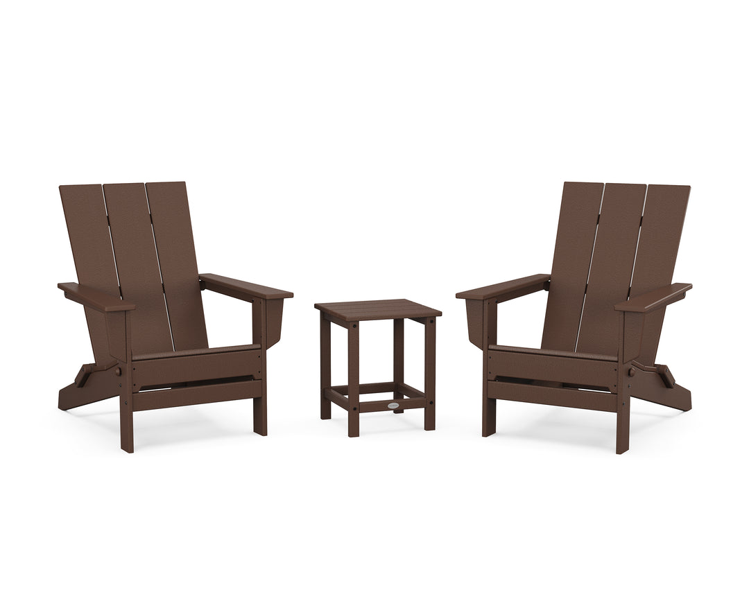 POLYWOOD® 3-Piece Modern Studio Folding Adirondack Set