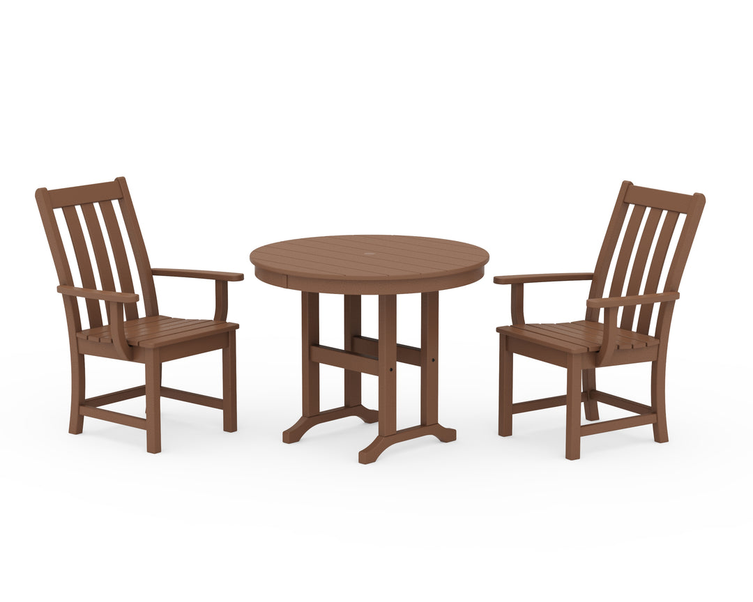 POLYWOOD® Vineyard 3-Piece Round Dining Set