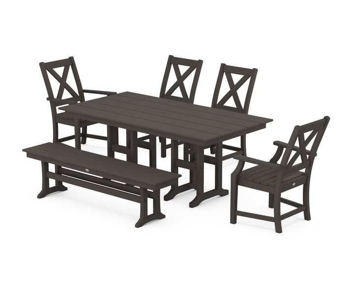 POLYWOOD® Braxton 6-Piece Farmhouse Dining Set
