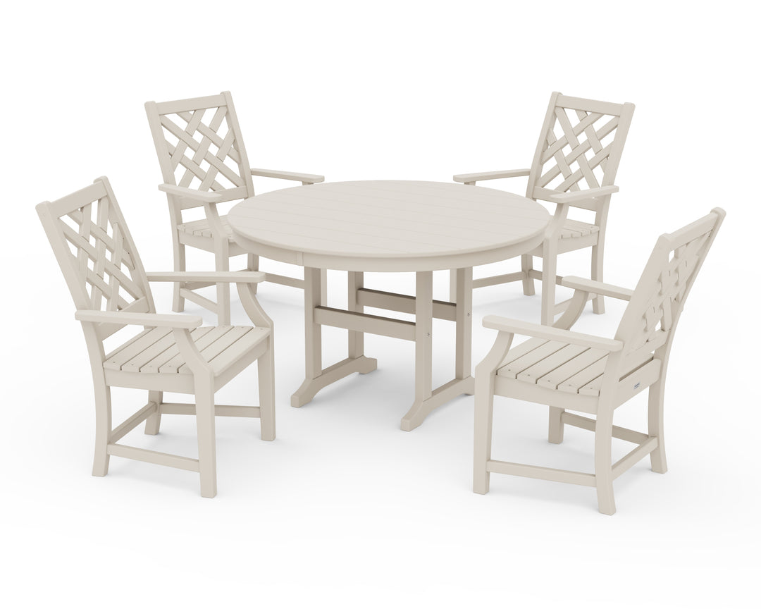 Country Living Wovendale 5-Piece Round Farmhouse Dining Set