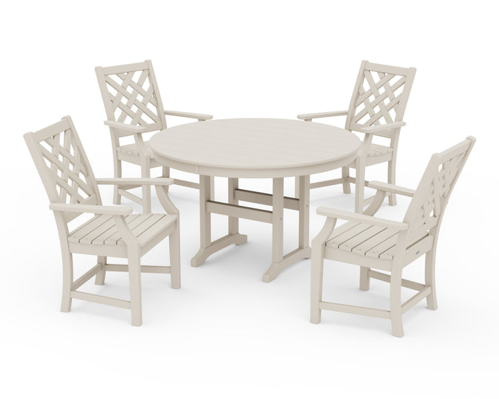 Country Living Wovendale 5-Piece Round Farmhouse Dining Set