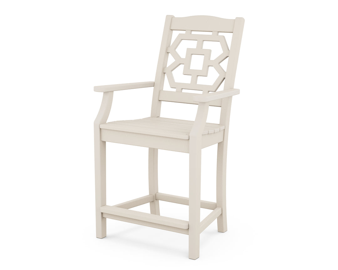 Martha Stewart by POLYWOOD® Chinoiserie Counter Arm Chair