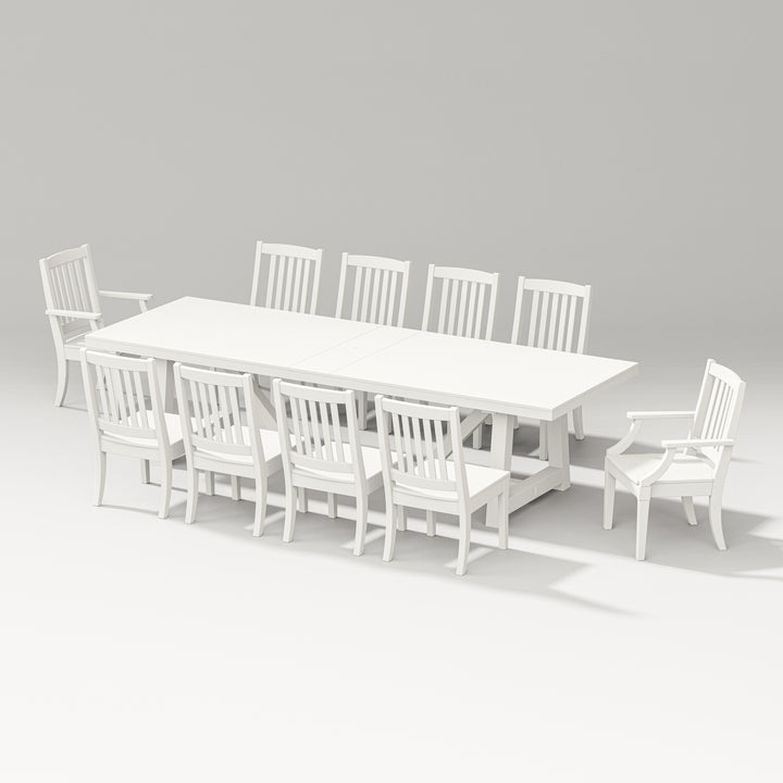 PW Designer Series Estate 11-Piece A-Frame Table Dining Set