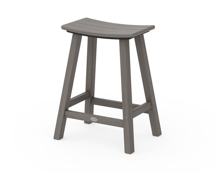 POLYWOOD® Traditional 24" Saddle Counter Stool