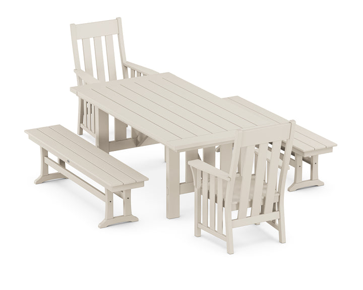 Martha Stewart by POLYWOOD® Acadia 5-Piece Dining Set with Benches