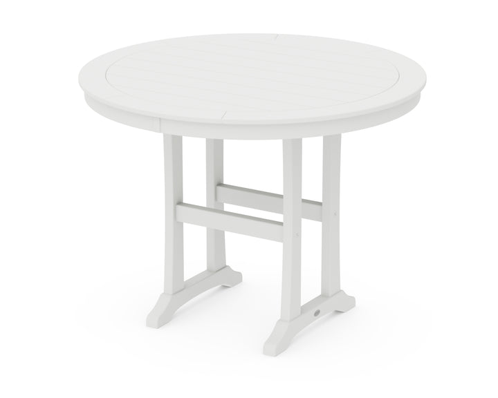 POLYWOOD® Nautical Trestle 48" Round Counter Table
