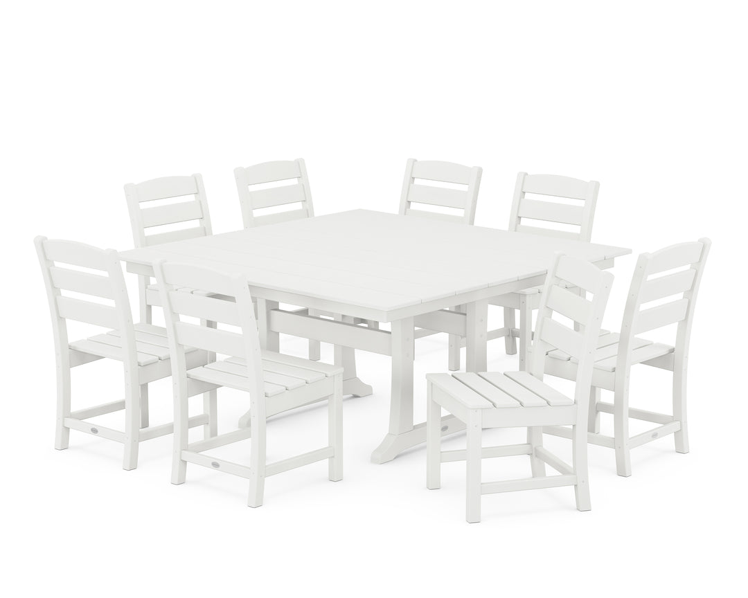 POLYWOOD® Lakeside 9-Piece Farmhouse Trestle Dining Set