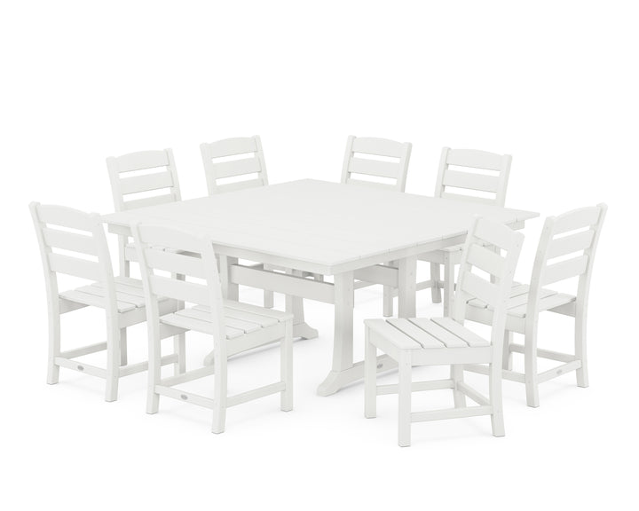 POLYWOOD® Lakeside 9-Piece Farmhouse Trestle Dining Set