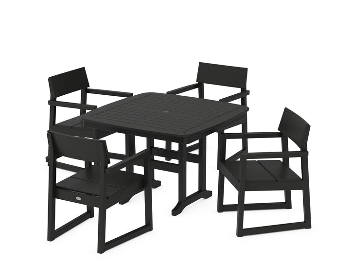 POLYWOOD® EDGE 5-Piece Dining Set with Trestle Legs