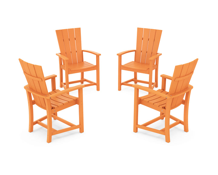 POLYWOOD® Quattro 4-Piece Upright Adirondack Conversation Set