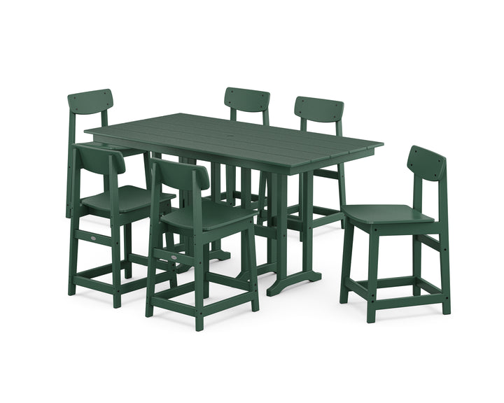 POLYWOOD® Modern Studio Urban Counter Chair 7-Piece Set