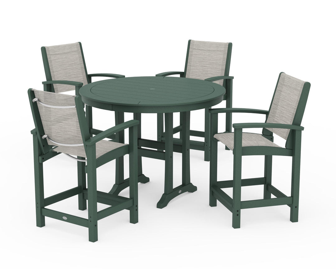 POLYWOOD® Coastal 5-Piece Counter Set