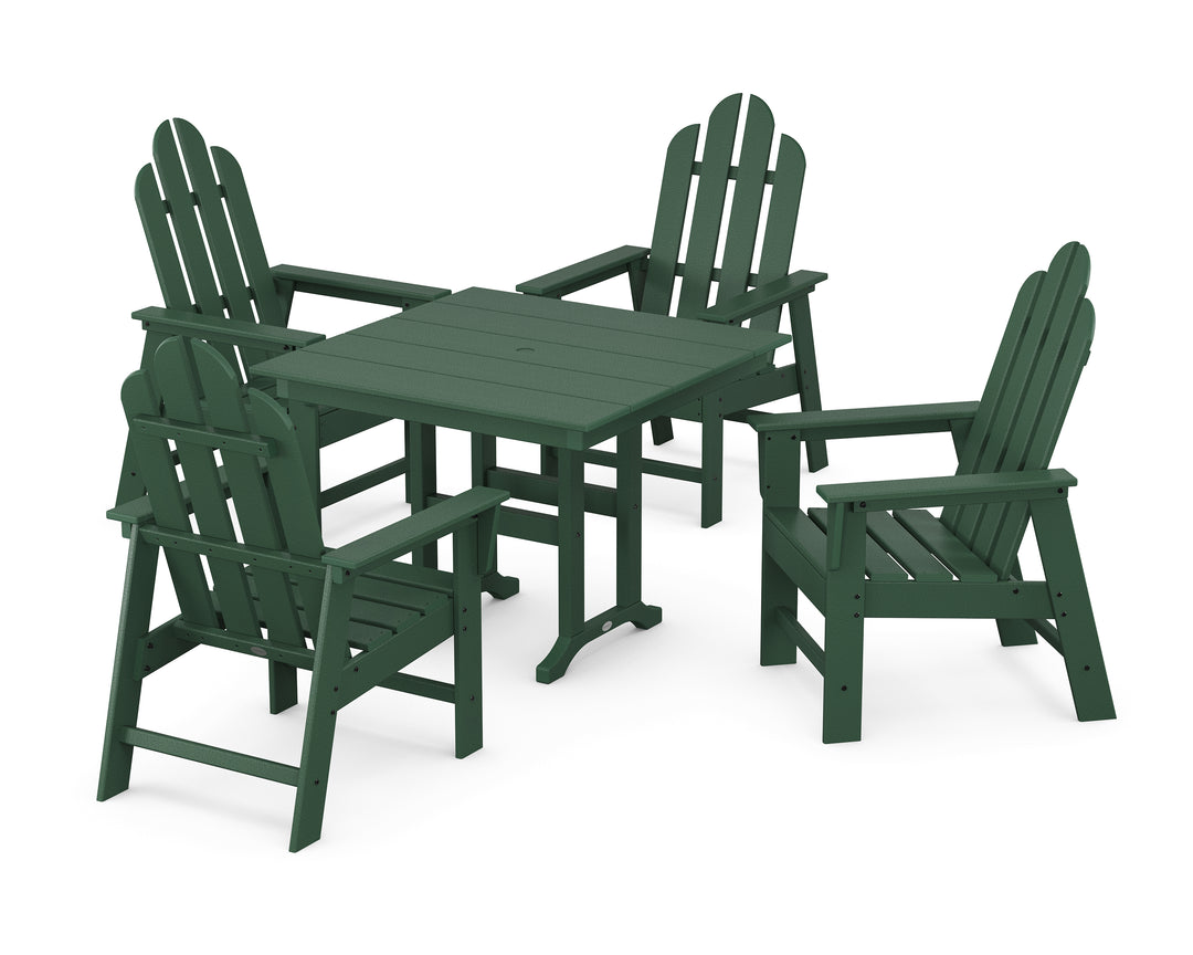 POLYWOOD® Long Island 5-Piece Farmhouse Dining Set