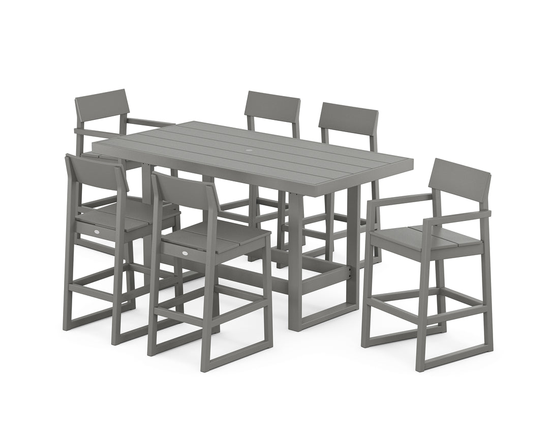 POLYWOOD® EDGE 7-Piece Bar Table Set