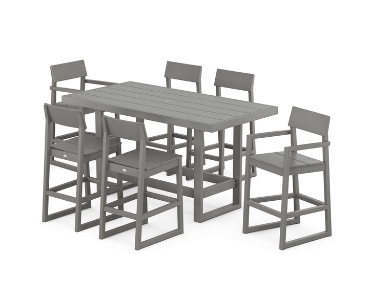 POLYWOOD® EDGE 7-Piece Bar Table Set