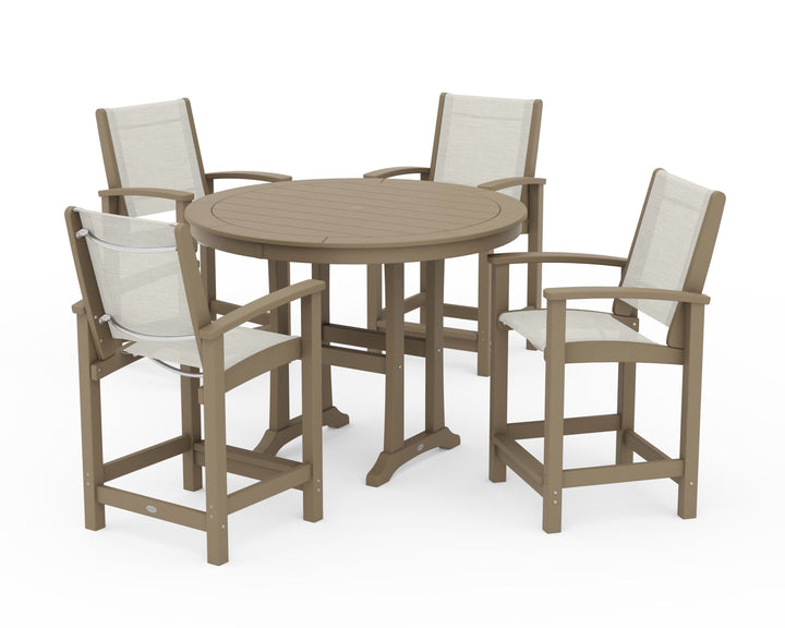 POLYWOOD® Coastal 5-Piece Counter Set