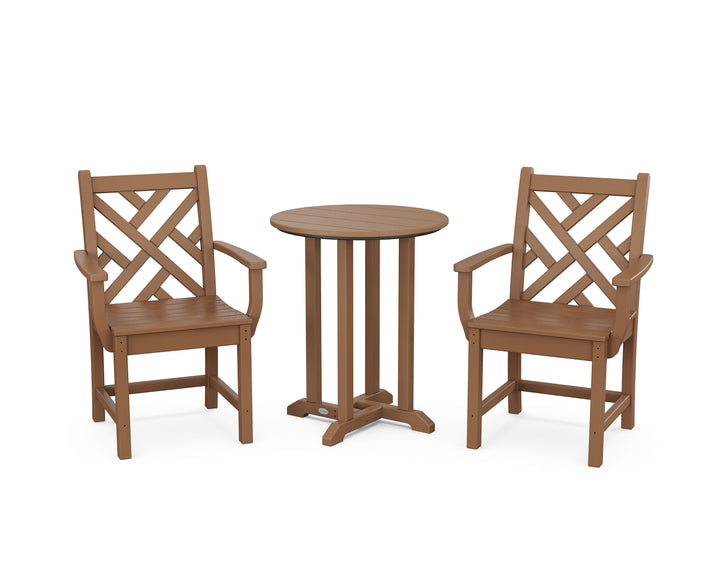POLYWOOD® Chippendale 3-Piece Round Bistro Dining Set