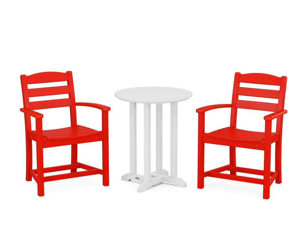 POLYWOOD® La Casa Café 3-Piece Round Bistro Dining Set