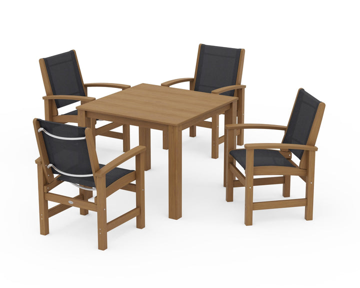 POLYWOOD® Coastal 5-Piece Parsons Dining Set