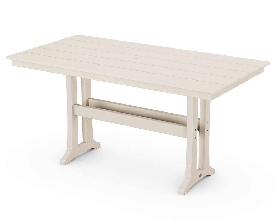 POLYWOOD® Farmhouse Trestle 37" x 72" Counter Table