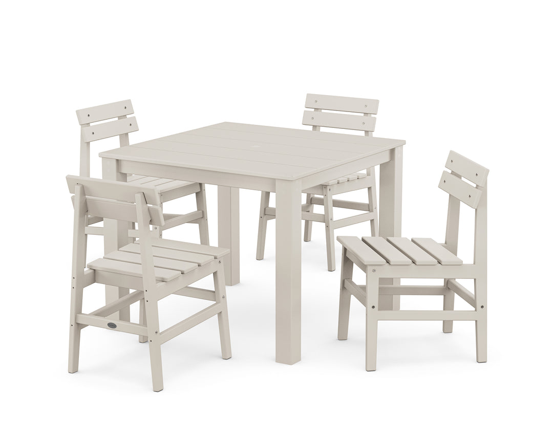 POLYWOOD® Modern Studio Plaza Chair 5-Piece Parsons Dining Set
